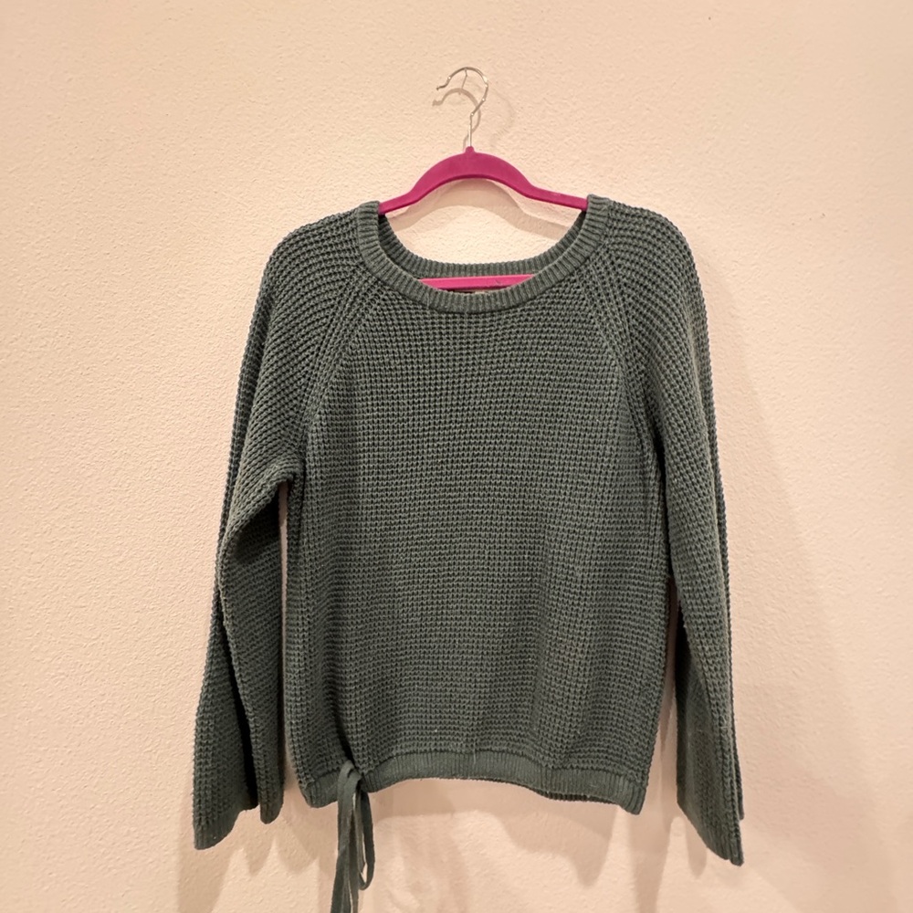 Madewell Green Crew Neck Sweater Soft Knit Casual